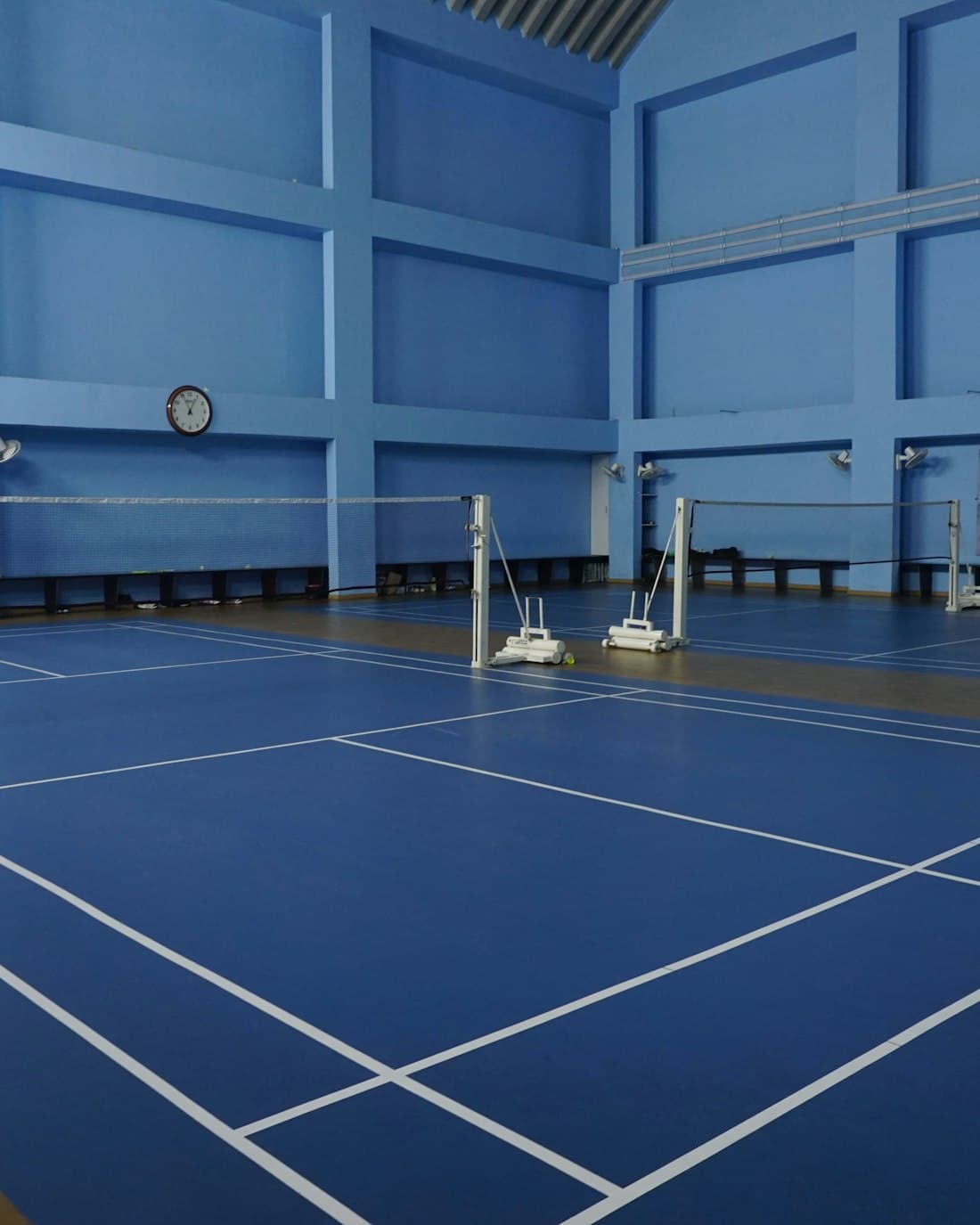 Indoor badminton courts at a sports facility